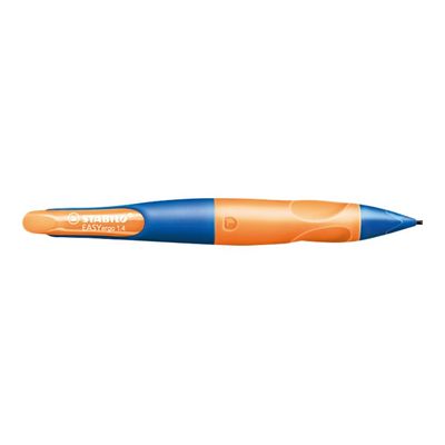 4006381468930-STABILO EASYergo - Porte mines avec 3 mines - HB - 1,4 mm - bleu / orange - gaucher-Angle droit-1