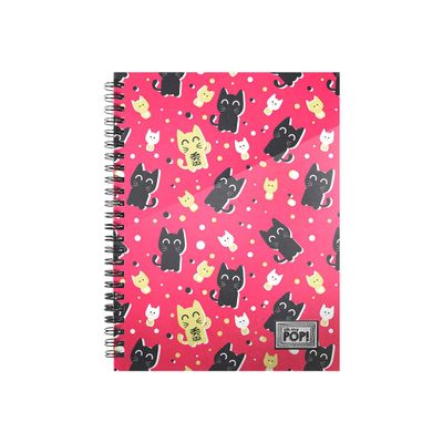 8445118011760-Oh My Pop Neko - Cahier A4 - petits carreaux - Karactermania-Avant-0