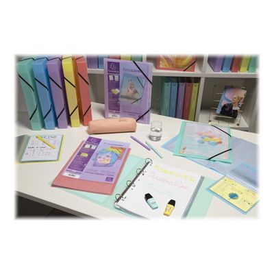 3130630512790-Exacompta Kreacover Pastel - Classeur 4 anneaux personnalisable - Dos 20 mm - A4 - pour 140 feuilles - disponible dan-Avant-15