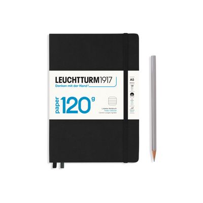 4004117589164-Leuchtturm1917 Edition 120 - Carnet de notes rigide A5 - ligné - noir-Avant-0