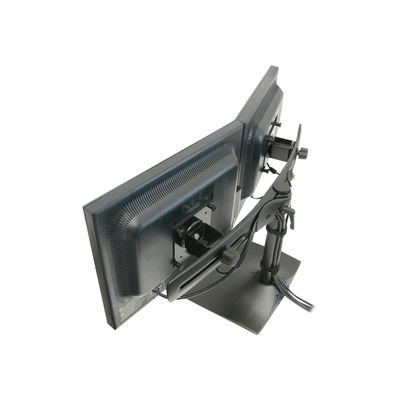 0698833008241-Ergotron DS100 - Pied avec support de fixation pour 2 écrans jusqu'à 24" - noir-Arrière-1