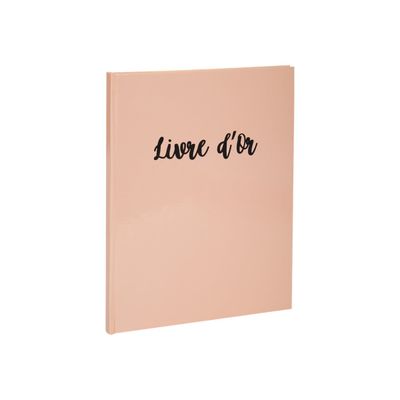 3130630476603-Exacompta Aquarel - Livre d'or 27 x 22 cm - corail-Angle gauche-0
