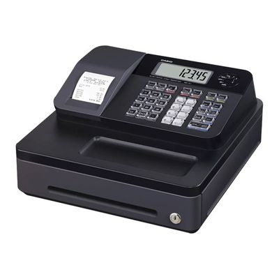 4971850509165-Casio SE- G1 - Caisse enregistreuse - 999 PLU - tiroir 8 pièces - noir-Angle droit-0