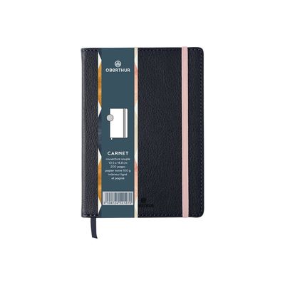 3108724521270-Oberthur Carmen - Carnet de notes souple A6 - ligné - anthracite-Avant-0