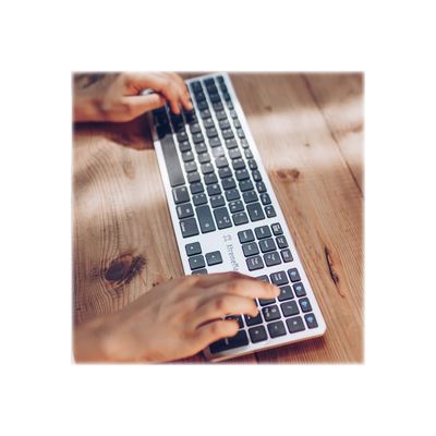3662313013435-XtremeMac Multi Device - clavier sans fil Azerty pour Mac - ultra plat-Angle droit-1