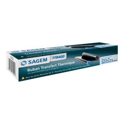 3425160179293-Sagem TTR400 - 1 - noir - ruban transfert pour imprimante-Angle gauche-0
