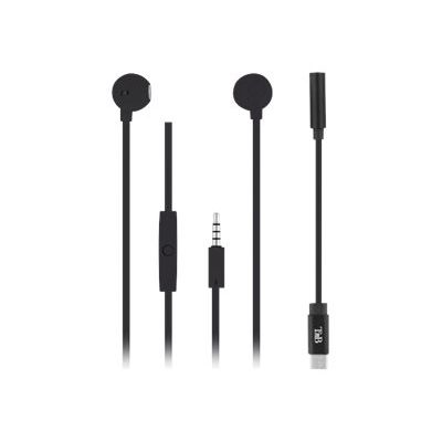 3303170098448-T'nB SWEET - Kit main libre - Ecouteurs filaire avec micro - intra-auriculaire - noir-Avant-0