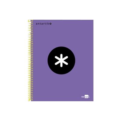 8423473745957-Antartik - Cahier à spirale A5 - 240 pages - petits carreaux (5x5 mm) - violet-Avant-0
