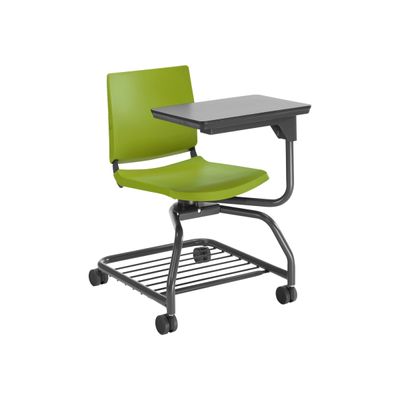 2012349448236-Chaise ATENEA FORM - Chaise d'étudiant avec tablette - vert-Angle gauche-1
