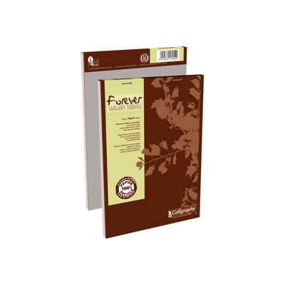 3210330172552-Calligraphe FOREVER - Bloc notes - A5 - 200 pages - papier blanc - quadrillé - 5x5-Angle gauche-1