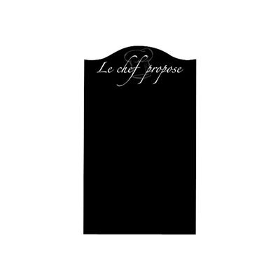 3462620060630-Bequet Brasserie - Tableau ardoise noire - 50 x 70 cm - découpe fronton-Avant-0