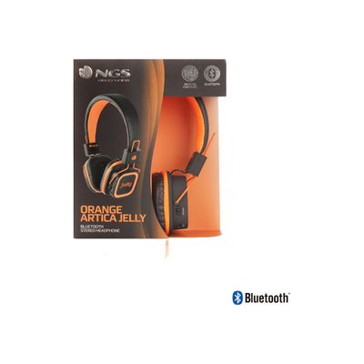 8435430602456-NGS Artica Jelly - Casque - sans fil - Bluetooth - orange-Avant-5