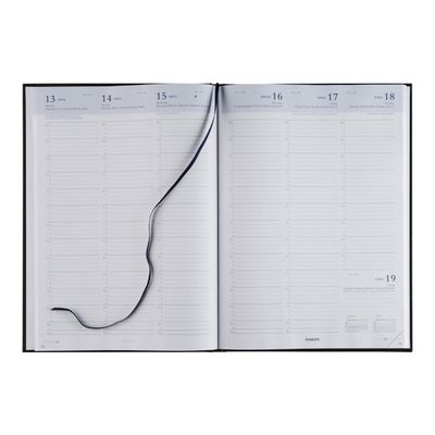5412303145671-Agenda Calpe Omega - 1 semaine sur 2 pages - 21 x 29 cm - noir - Brepols-Avant-1