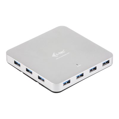 8595611700675-i-Tec USB 3.0 Metal Charging HUB - Hub - 10 x SuperSpeed USB 3.0 - de bureau-Angle gauche-1
