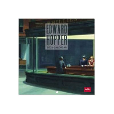 8052694000059-Legami - Calendrier mensuel 2024 - 18 x 18 cm - Edward Hopper -Avant-0