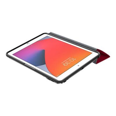 0840104299210-OtterBox Symmetry Series Folio - Porte folio pour iPad (7e gen, 8e gen, 9e gen) - rouge-Angle droit-1