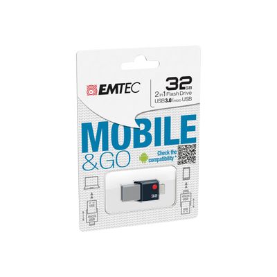 3126170129536-EMTEC Mobile & Go OTG T200 - clé USB - 32 Go-Angle gauche-4