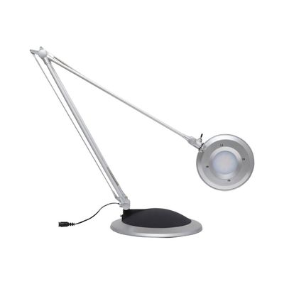 4002390061537-MaulBusiness - Lampe de bureau LED intégré - basse consommation 11W - argent-Gauche-5