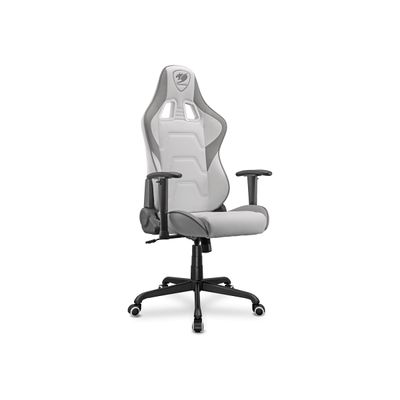 4710483775536-Fauteuil gamer ARMOR Elite - accoudoirs réglables - appui-tête intégré - blanc/gris-Angle gauche-1