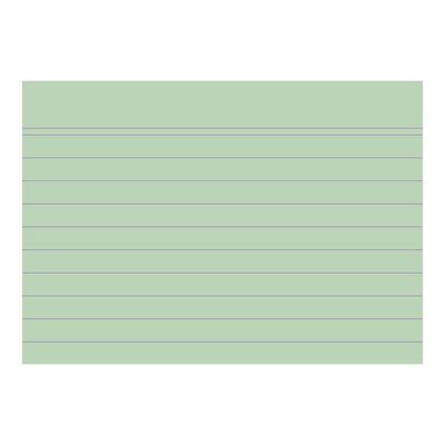 3130638108407-Exacompta - 40 Packs de 100 Fiches Bristol - A7 - lignées - non perforées - vert-Gros plan-2