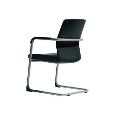 3700339878314-Chaise LUGE - avec accoudoirs - noir-Arrière-0