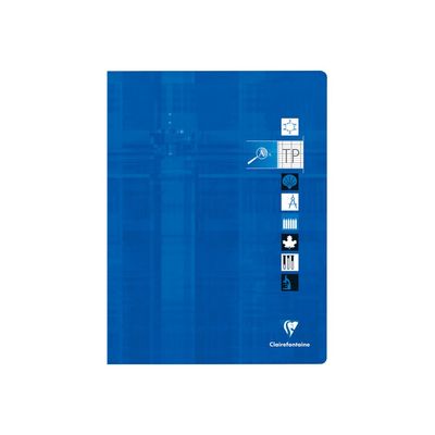 3329680332766-Clairefontaine Metric - Cahier de travaux pratiques (TP) pour déficients visuels - 24 x 32 cm - 64 pages - Grands carreaux noirs agrandis - Disponible -Avant-0