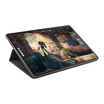 0196118109527-Lenovo Tab P12 Pro ZA9D - tablette 12,6" - 128 Go - gris-Angle gauche-2