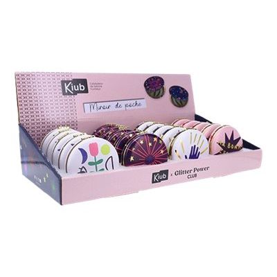 3700572762487-Kiub Bug Art Chaton - Miroir de poche - différents modèles disponibles-Angle gauche-0