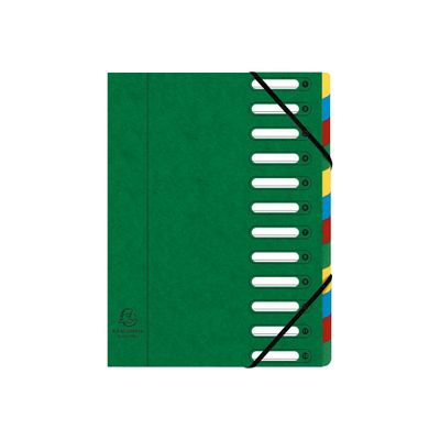 3130630551232-Exacompta Harmonika - Trieur à fenêtres 12 positions - vert-Avant-0