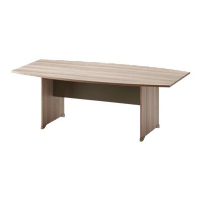 3483600784308-Table de réunion tonneau JAZZ+ - 204 cm - Chêne gris-Angle droit-0