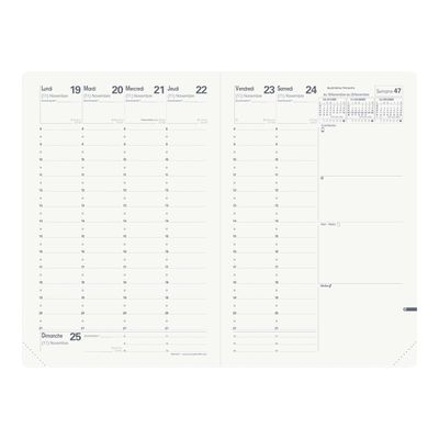 3371010460885-Agenda Equology - 1 semaine sur 2 pages - 16 x 24 cm - rose - Quo Vadis-Avant-1