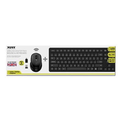 3567049009045-PORT Connect - Ensemble clavier et souris sans fil - Azerty-Avant-6