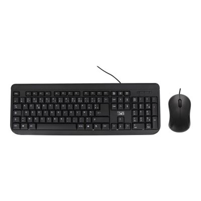 3303170071915-T'nB STREAMLINE COMBO - ensemble clavier et souris filaire - noir-Avant-0