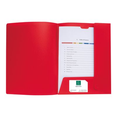3130632435035-Exacompta Kreacover - 30 Chemises de présentation personnalisables - A4 - rouge-Avant-1