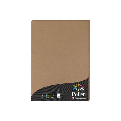 3329680291353-Pollen - 50 Feuilles papier couleur - A4 (21 x 29,7 cm) - 135 g/m² - kraft-Avant-0