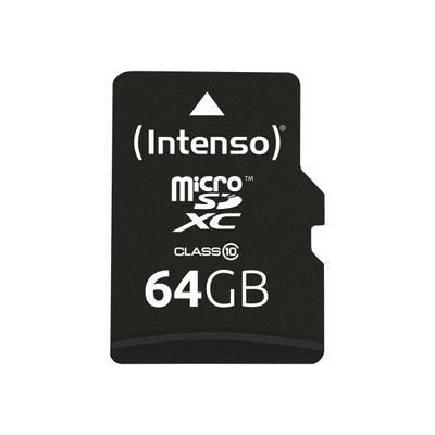4034303017973-Intenso - carte mémoire 64 Go - Class 10 - micro SDXC-Avant-0
