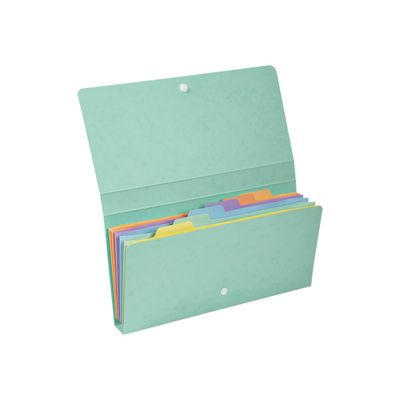 3130630586609-Exacompta Aquarel - Trieur 6 positions - format de poche 26 x 13 cm - disponible dans diff-Angle gauche-11