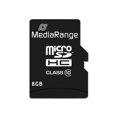 4260283113514-MediaRange - carte mémoire 8 Go - Class 10 - micro SDHC-Avant-1