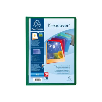 3130631057306-Exacompta KreaCover - 12 Porte vues personnalisable - 60 vues - A4 - couleurs assorties-Avant-2