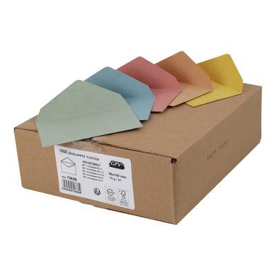 3250650706884-GPV - 1000 Enveloppes élection recyclées - 90 x 140 mm - 80 gr - couleurs assorties-Angle droit-0