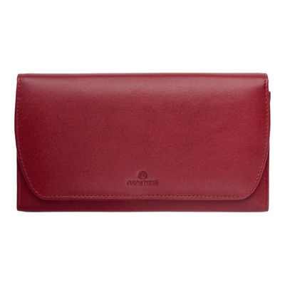 3108727054690-Oberthur London - Portefeuille compagnon cuir rouge-Avant-0