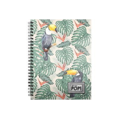 8445118011876-Oh My Pop Toucan - Cahier A5 - petits carreaux - Karactermania-Avant-0