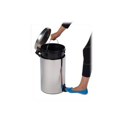 3019920903602-Rossignol SANELIA - Poubelle à pédale - 20 L - acier inoxydable-Angle gauche-3