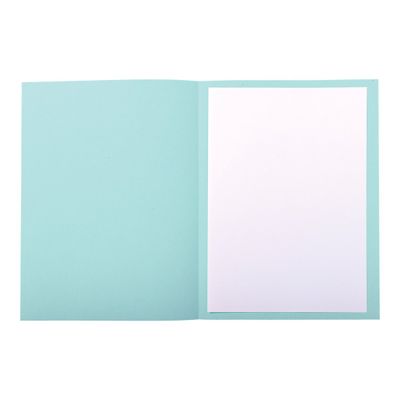3288584351061-Exacompta Forever - 5 Paquets de 50 Chemises imprimées - 220 gr - bleu clair-Avant-1