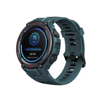 6972596102519-Amazfit T-Rex Pro - montre connectée - affichage 1.3" - bleu-Angle droit-1
