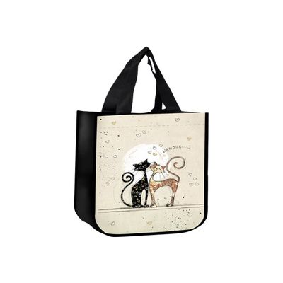 3700572712505-Kiub Bug Art - Sac Cabas - Chat Amoureux-Angle gauche-0
