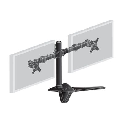 4948570032068-Iiyama DS1002D-B1 - Pied avec support de fixation pour 2 écrans jusqu'à 30"-Angle gauche-5