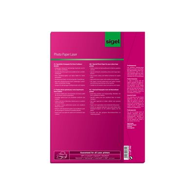 4004360908910-Sigel - Papier photo glacé double face - A4 (21 x 29,7 cm) - 170 g/m² - 100 feuilles-Arrière-1
