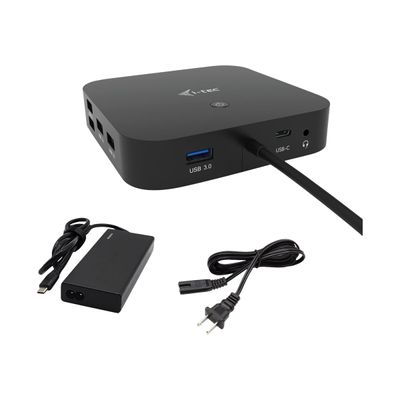 8595611704772-i-Tec - Station d'accueil - USB-C / Thunderbolt 3 - HDMI, DP - GigE - 77 Watt - avec i-Tec -Angle gauche-2