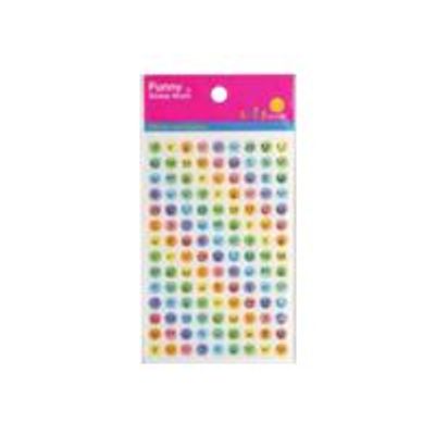 3108726098657-Oberthur Funny Sticker World - Stickers - papier smiley -Avant-0
